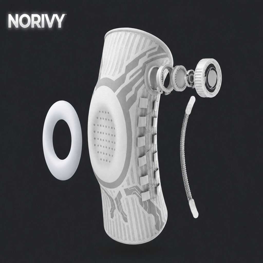 Norivy™ Ginocchiera Regolabile — Regola. Stringi. Vivi meglio.